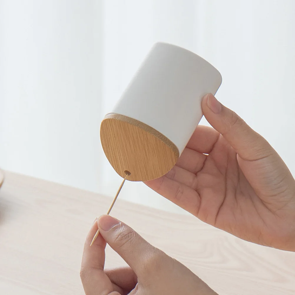 

Plastic Toothpick Holder Jar Stand Food Grade Lightweight Simple Design Desktop Decoration For Home Restaurant Coffee