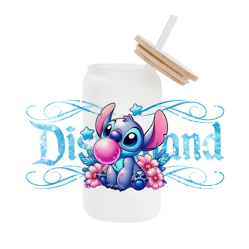 Stitch Disneyland DTF Sticker Cups Cool Personalize UV Wrap Transfer Sticker Custom Labels DIY Logo Selfadhesive Waterproof