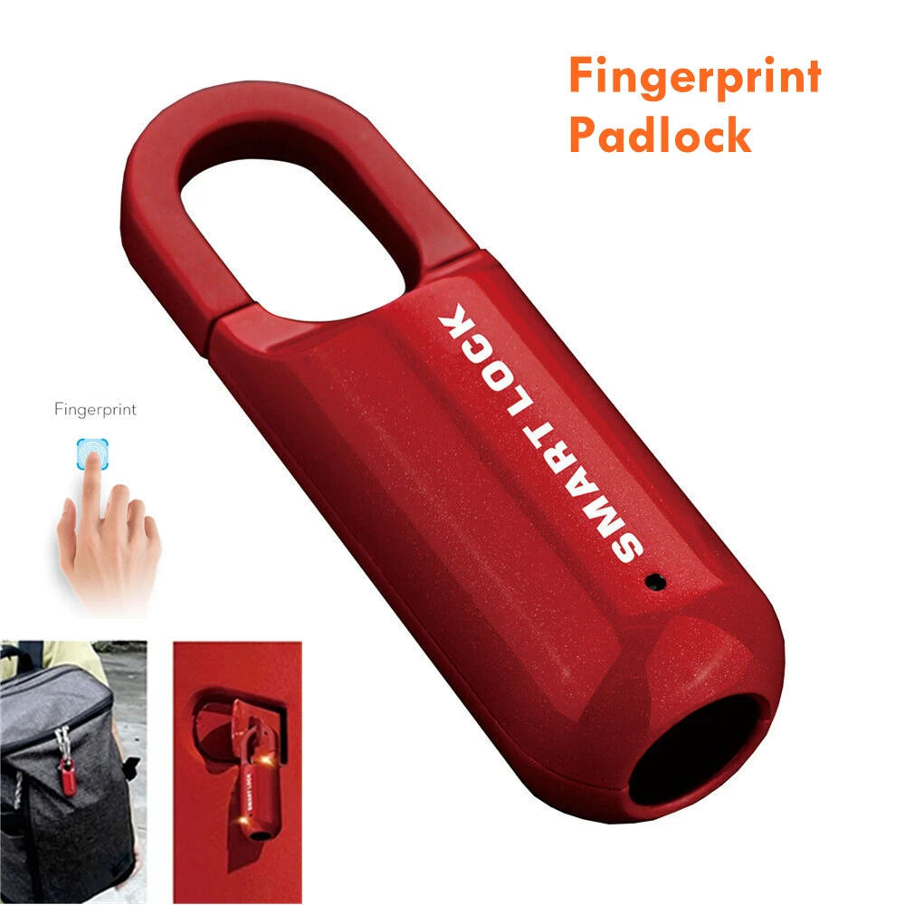 

Fingerprint Lock Anti-theft Security-protection Smart Lock USB Rechargeable Fingerprint Padlock Suitable for Luggage Gym Locker