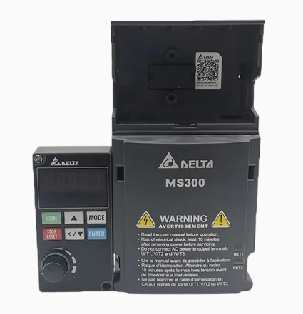 

VFD5A5MS43ANSAA DELTA VFD St2.2kw 3HP andard Compact Drive MS300 Series 3 phase AC 0-599HZ 380V-480VAC