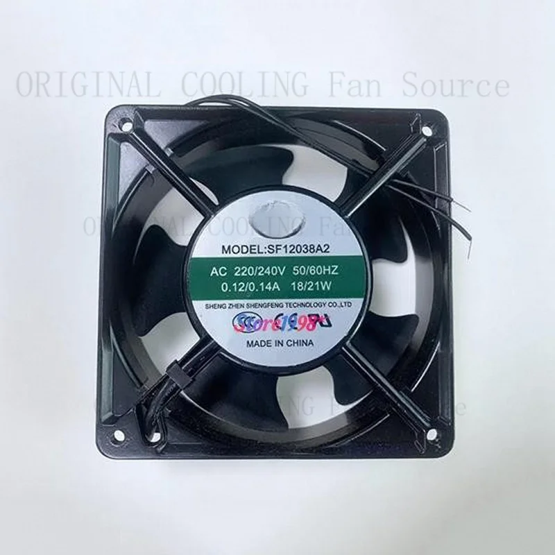 R+  1 Pc.  Cooling Fan 12038 AC220/240V 0.12/0.14A 18/21W 12CM 2Pin  SF12038A2