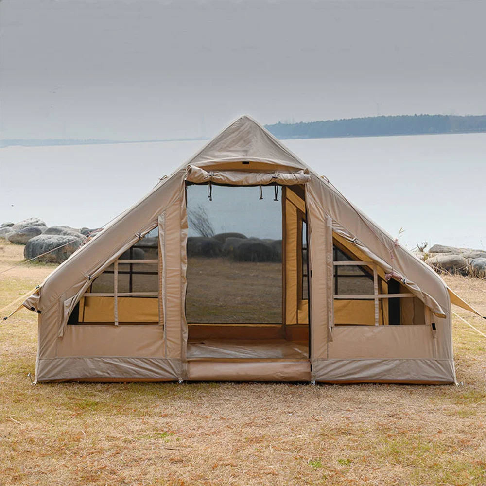 

Luxury Portable Blowup Houses Inflatable Tent Camping Waterproof Cotton Canvas Tente Gonflable Air Tents
