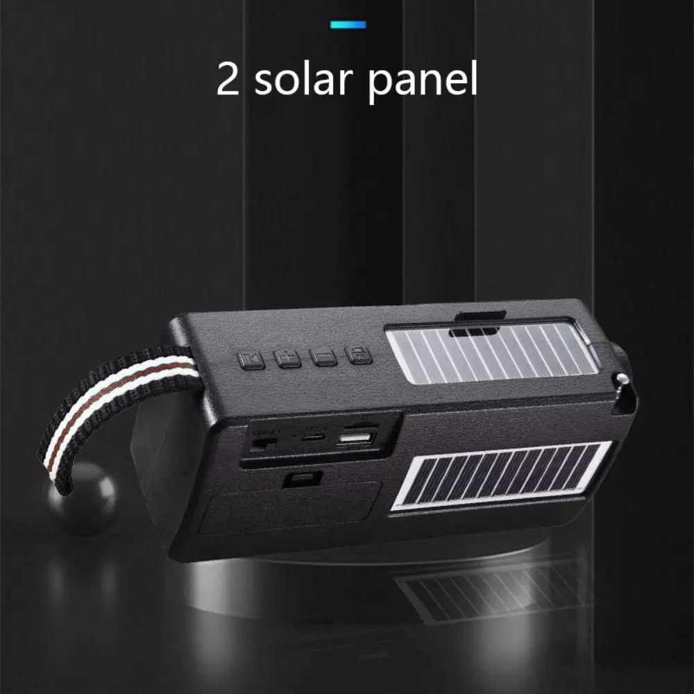

Mini Solar Power Radio with LED Flashlight Solar Charging Bluetooth Speaker High Quality Multifunctional Small Wireless Speaker