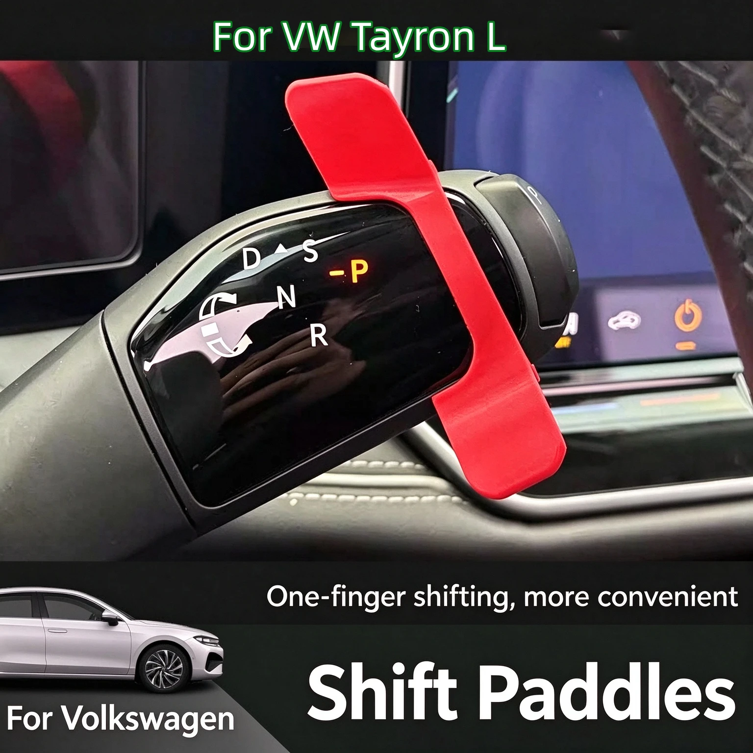 For Volkswagen Tayron L Column Shifter Trim Cover Gear Shift Paddle Decoration Auto Interior Accessories Kit
