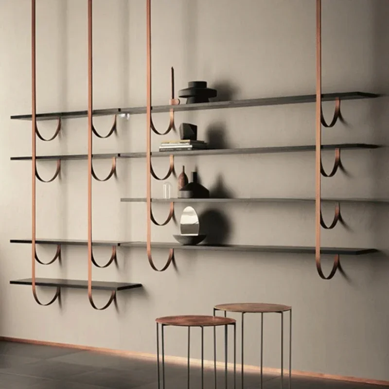 Metal shelves, wall-hanging, wall-mounted, bookshelves, art exhibitions, multi-layer storage for home use