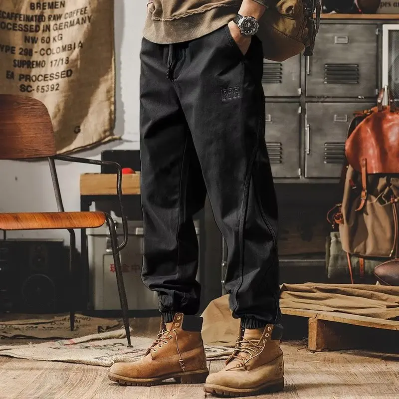 Spring Autumn Men\'s New Casual Pants Korean Version Y2K Trendy Workwear Pants American Retro Tactical Multi Pocket Cotton Pants