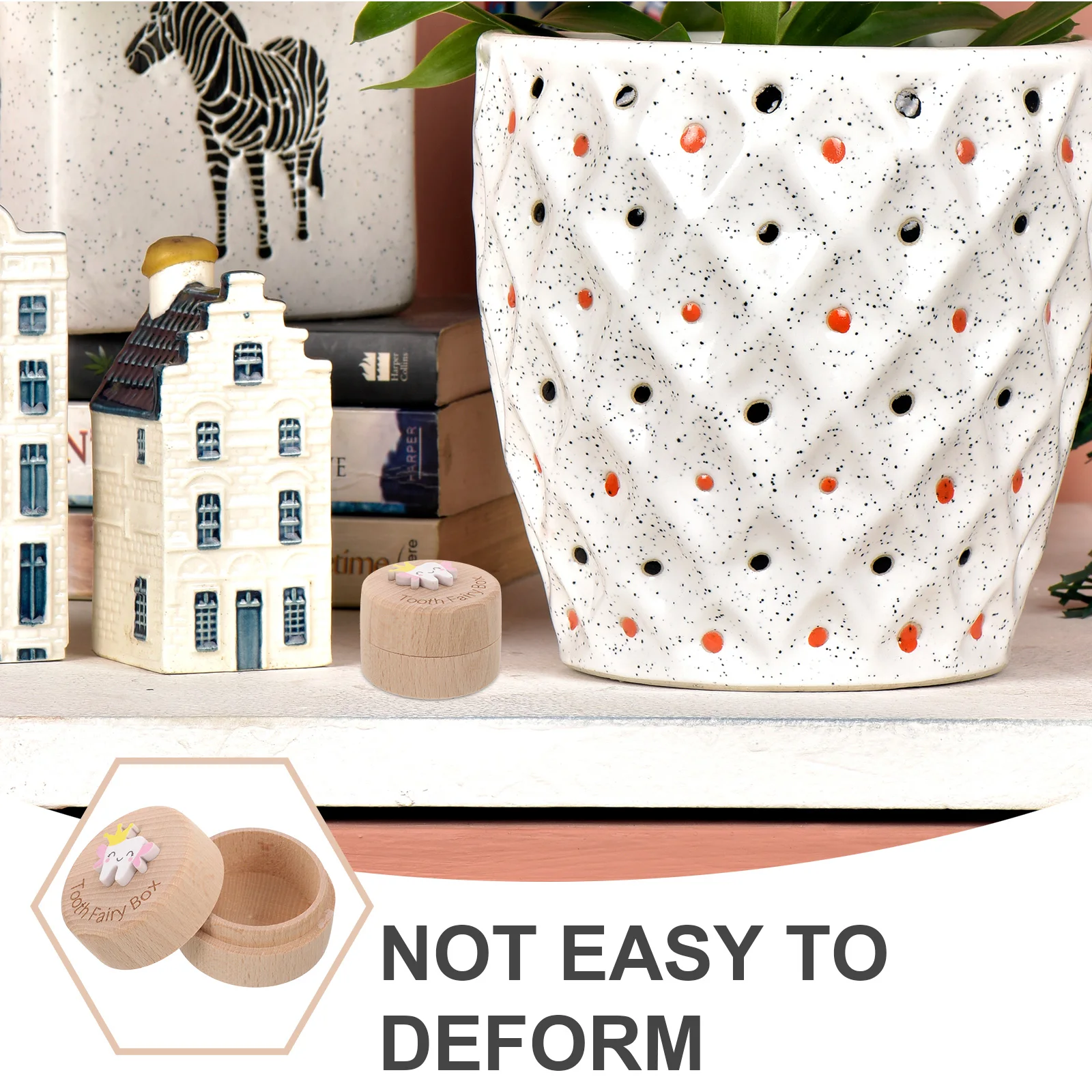 

Мультяшный детский держатель для зубов, детский ящик для хранения, деревянный чехол для первого зуба, органайзер для лиственных зубов для малышей, портативный подарок на память, плода