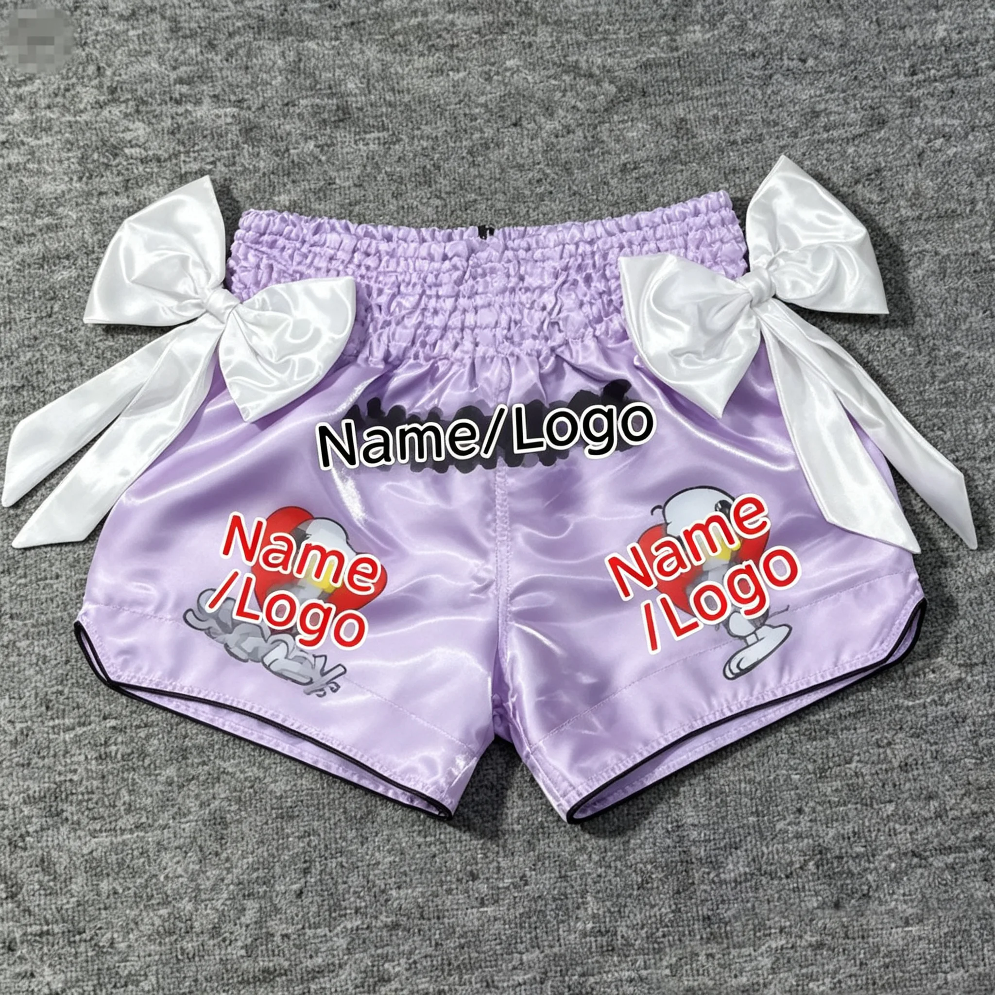New boxing pants, men's and women's free fighting mixed martial arts training clothes, bow style can be embroidered
