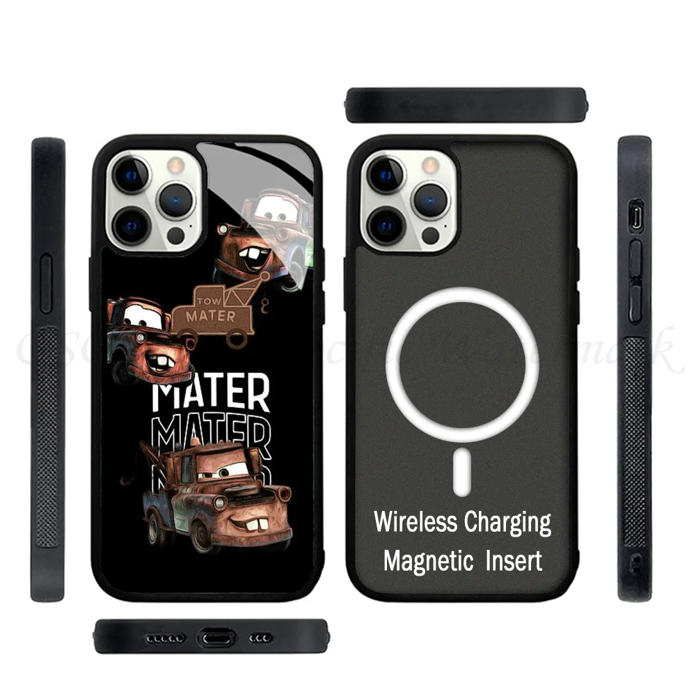 Tow Mater Car Design Phone Case Strong Magnetic For IPhone 15 14 13 Pro Max 11 12 Mini Alex Mirror For