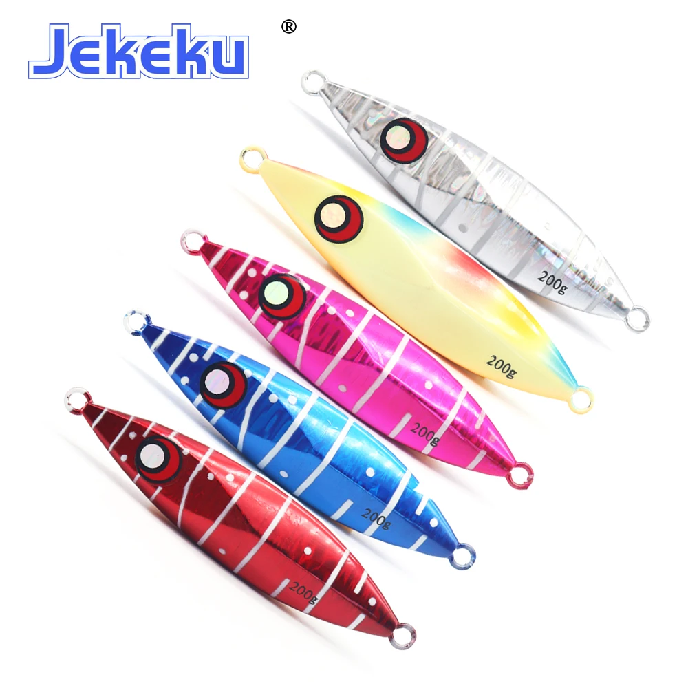 JEKEKU NEW 1pc Metal Fishing Lure Slow Jigging 100g 150g 200g 250g  Sea Bass Fishing Lure Artificial Bait Fishing Lure