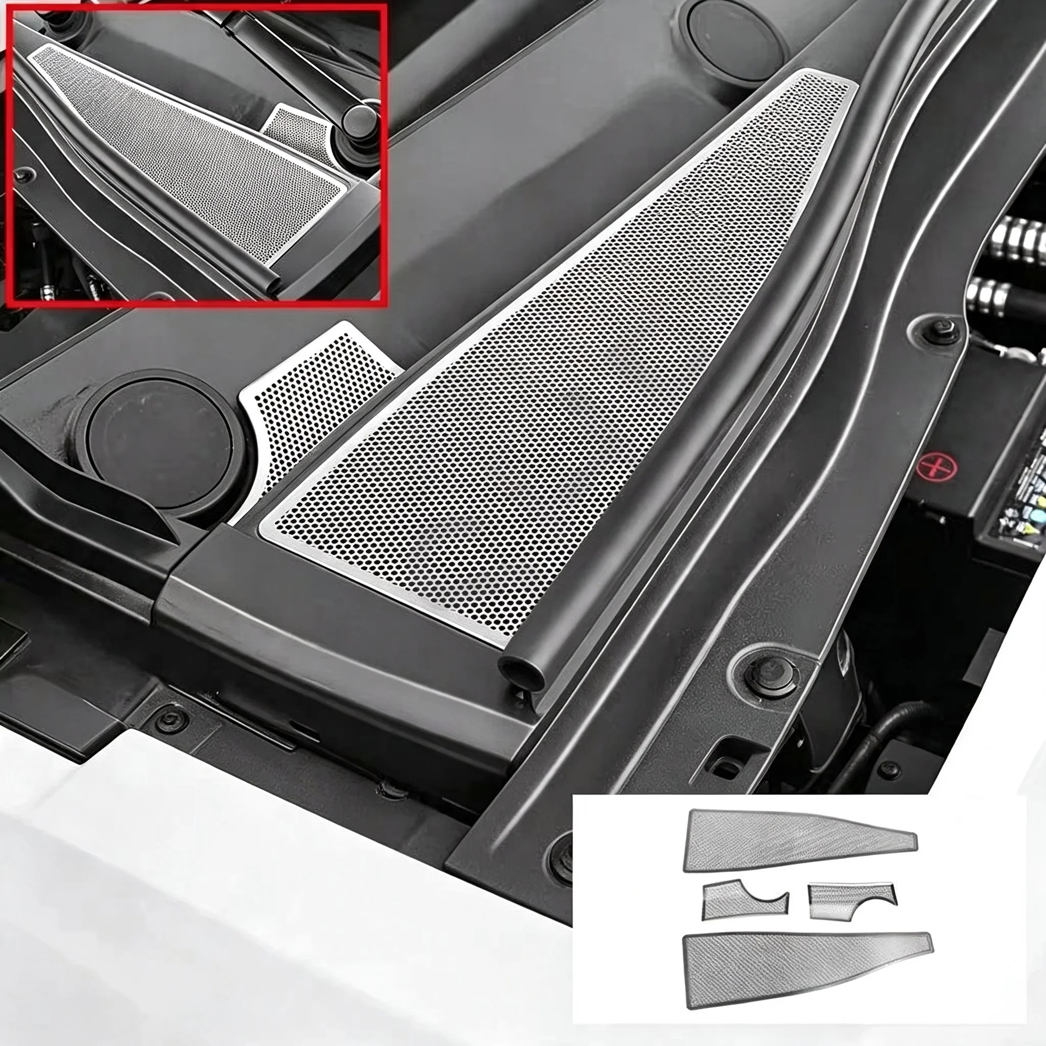 Car Engine Cover Air Conditioner Hood Air Intake Outlet Protection Cover Modification Accessories For Leapmotor B10 2025 2026