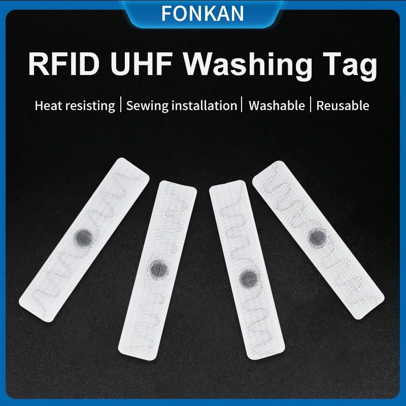 100pcs UHF RFID Woven Fabric Washable Laundry Tag For Garment Washing