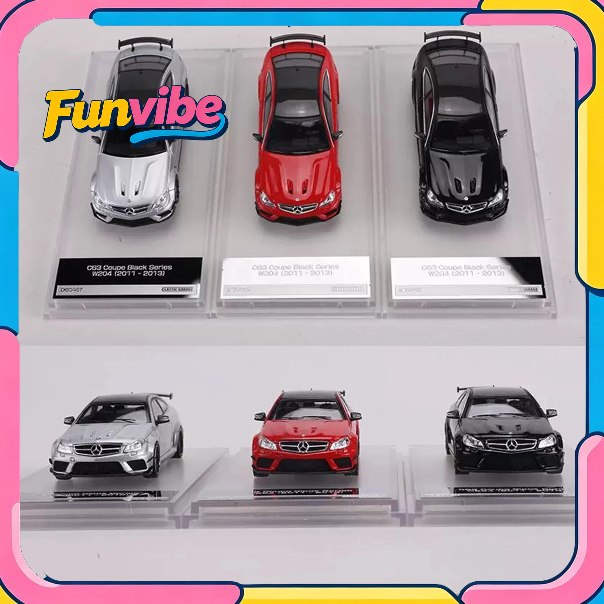 

Коллекционная модель автомобиля Classic Garage 1/64 Mercedes-Benz C63 BS из литого сплава, лимитированная серия, имитация, украшение для комнаты, игрушка для мальчиков, подарок