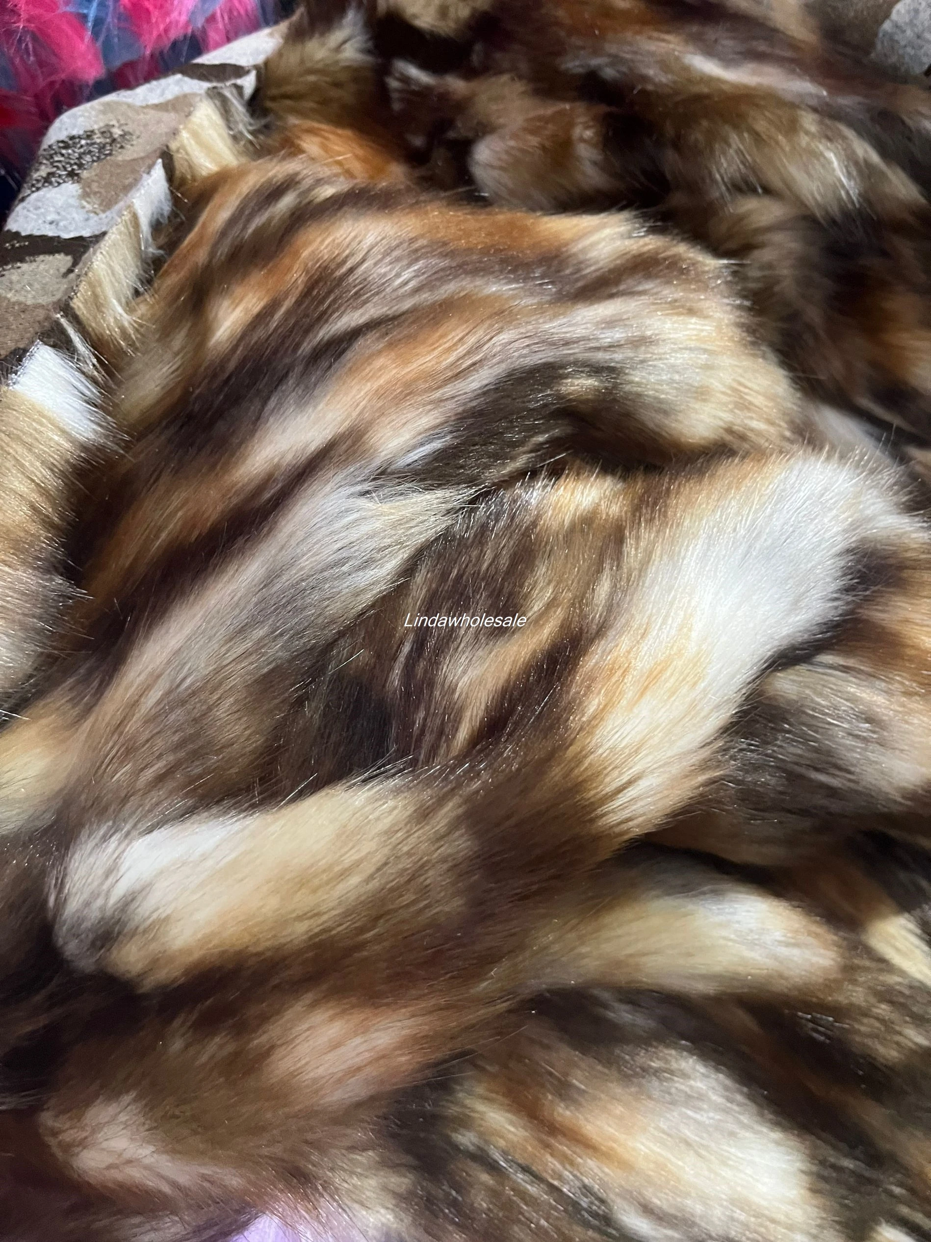 Brow white jacquard autumn/winter coat plush fur, faux fox fur,faux fur fabric,Fashion home textile materials