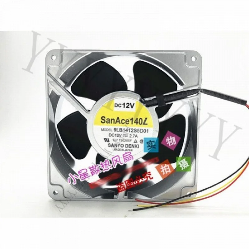 Y+SANYO 14CM 9LB1412S5D01 12V 2.7A aluminum frame large airflow cooling fan
