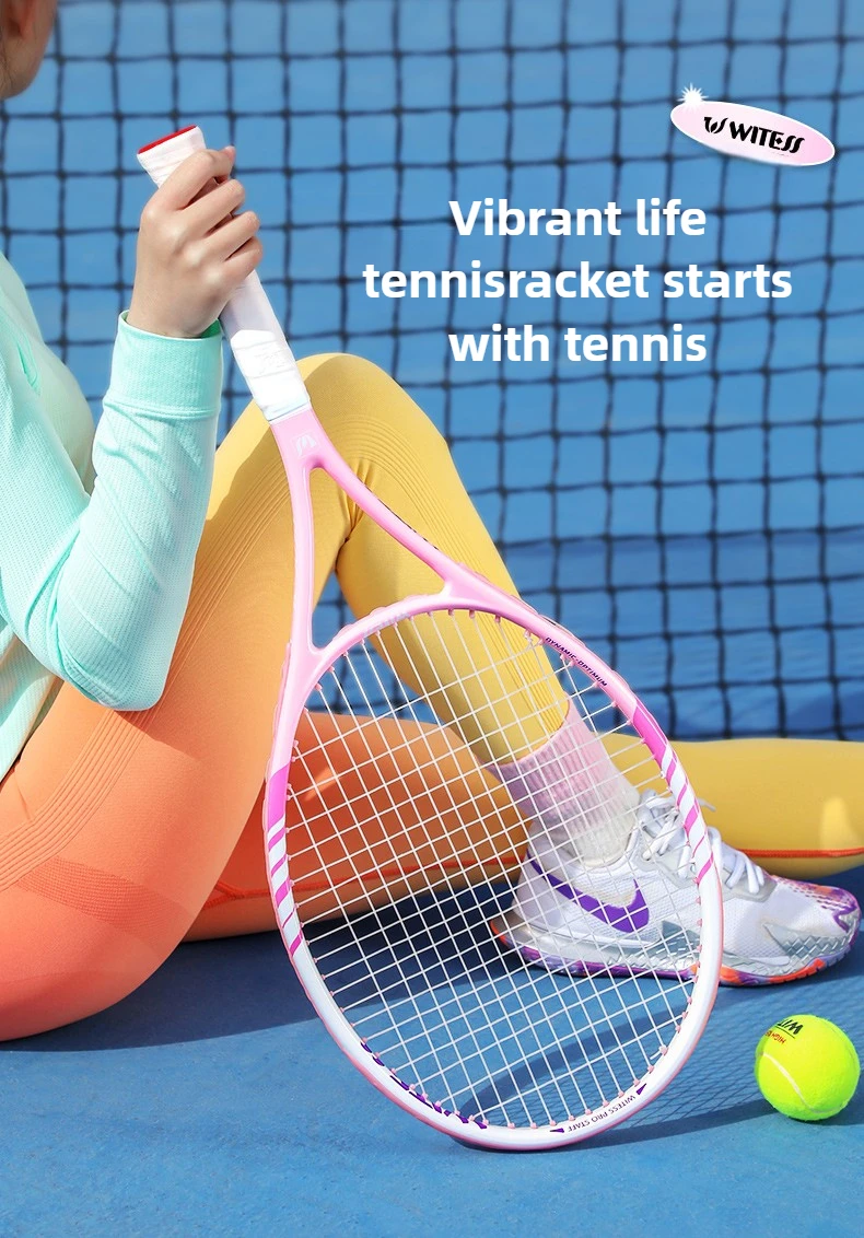 

WITESS Carbon Tennis Racket Large Sweet Area Female Beginner Tennis Single College Student Adult