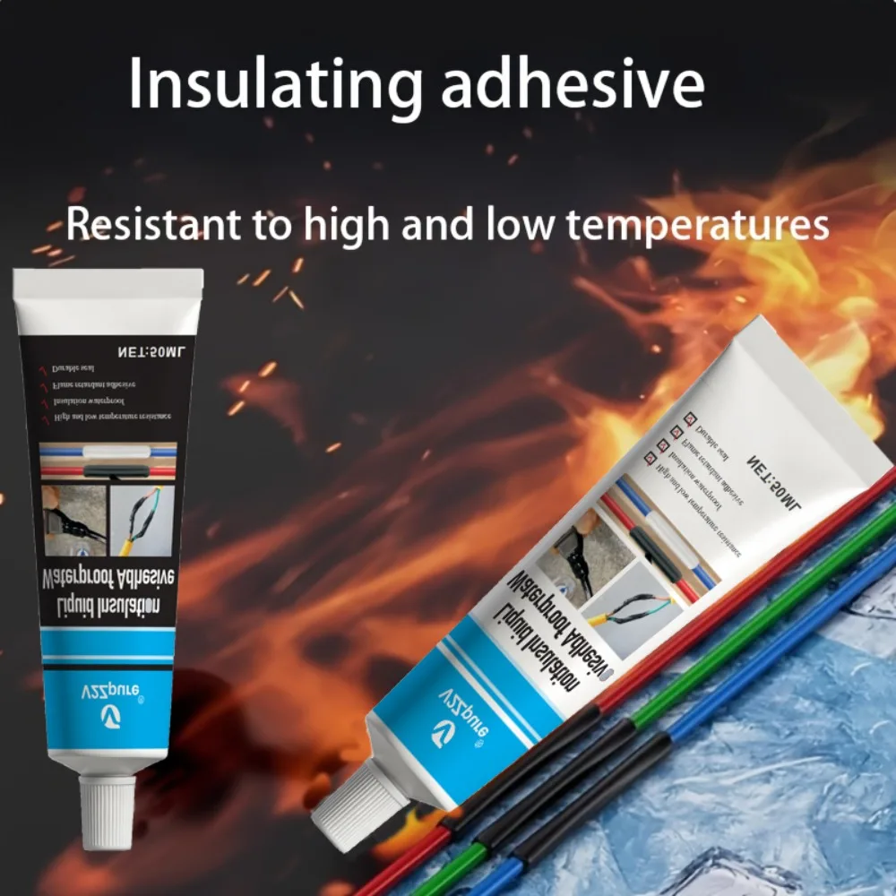 Black/White Liquid Electrical Tape Waterproof Insulation Paste Sealant Wire Cable Coat Fix Line Glue Repair Insulation Adhesive
