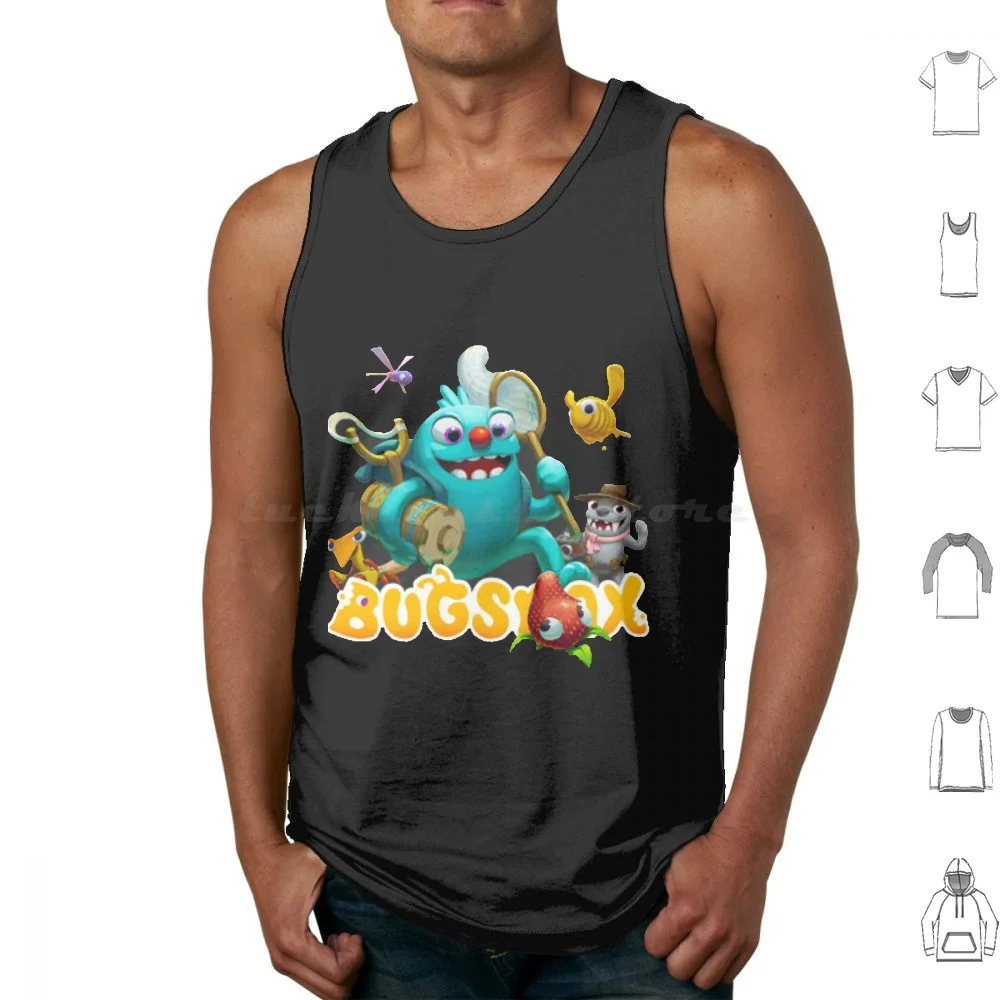 Bugsnax Tank Tops Print Cotton Bugsnax Ps5 Gaming Game Bunger Cute Strabby Adventure Console Funny Kids Classic Bug Fun