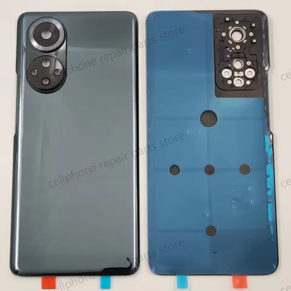 New Glass Back Lid Door For Huawei Honor 50 Hard Battery Cover honor50 Rear Housing Panel Case With Camera Lens Sticker Adhesive