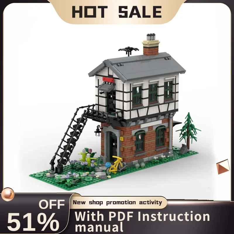 

Новинка, 1787 шт., городские технические поезды, железная дорога, Moc, сигнальная коробка, модель строительных блоков, креативные идеи «сделай сам», детские игрушки, подарки на день рождения