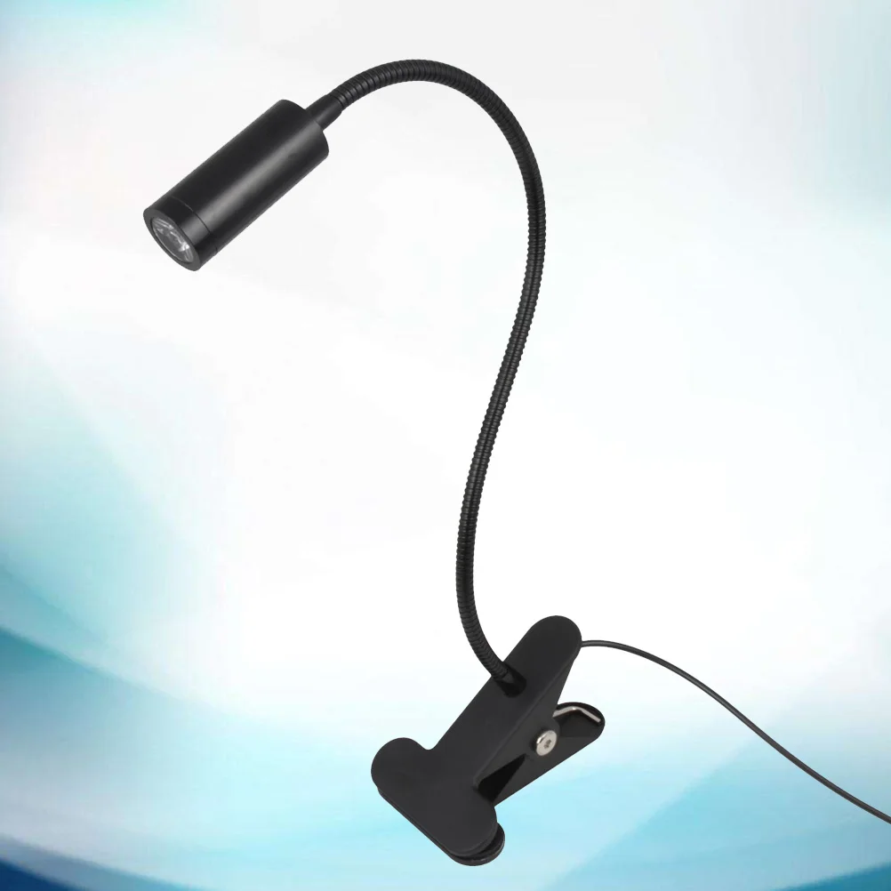 Lámpara LED con Clip de 3W, luz de lectura con brazo Flexible, alimentada por USB, protección ocular, foco de trabajo, iluminación de taller, blanco frío