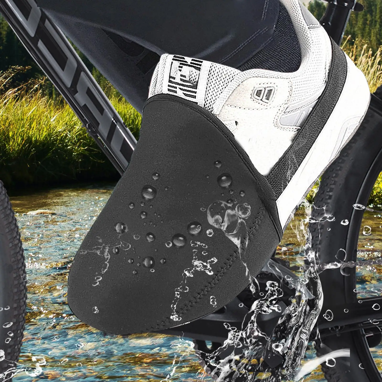 Mountain Road Bike Shoe Cover Half Palm Toe Lock Windproof Bicycle Protective Cover Shoe Cover To Keep Warm During Winter Riding - view 2