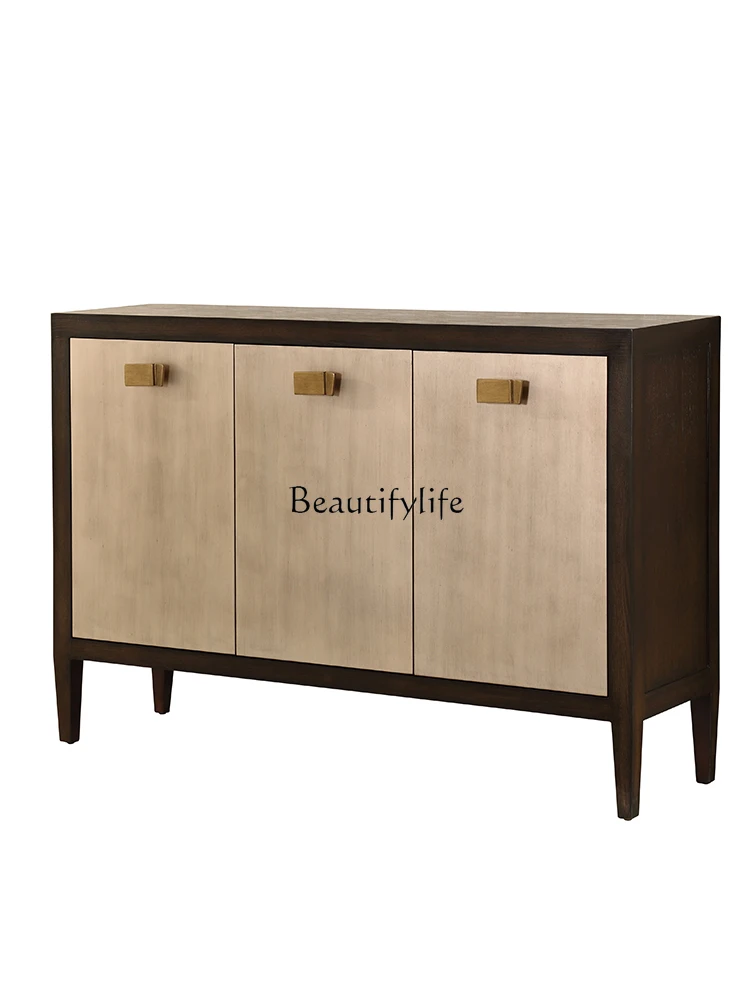 

Entrance Shoe Cabinet Integrated American Retro Dining Side Decoration Solid Wood Subareas Screens