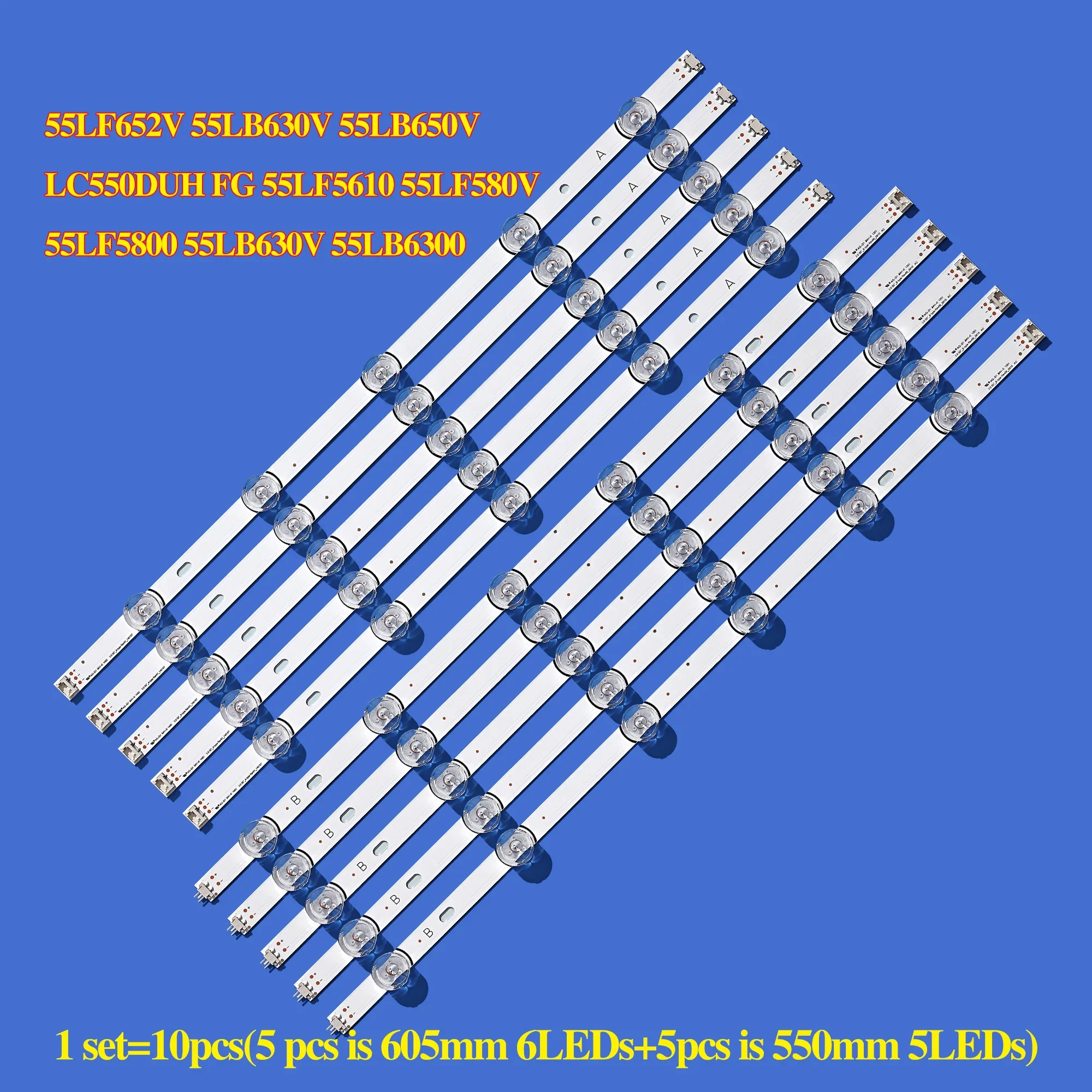 LED-Hintergrundbeleuchtungsstreifen für 55LB5670 55LB5700 55LB570B 55LB570U 55LB570V 55LB572U 55LB572V 55LB5800 55LB580B 55LB580N 55LB580U 55LB580V 55LB5820 55LB582B 55LB582U 55LB582V 55LB585V