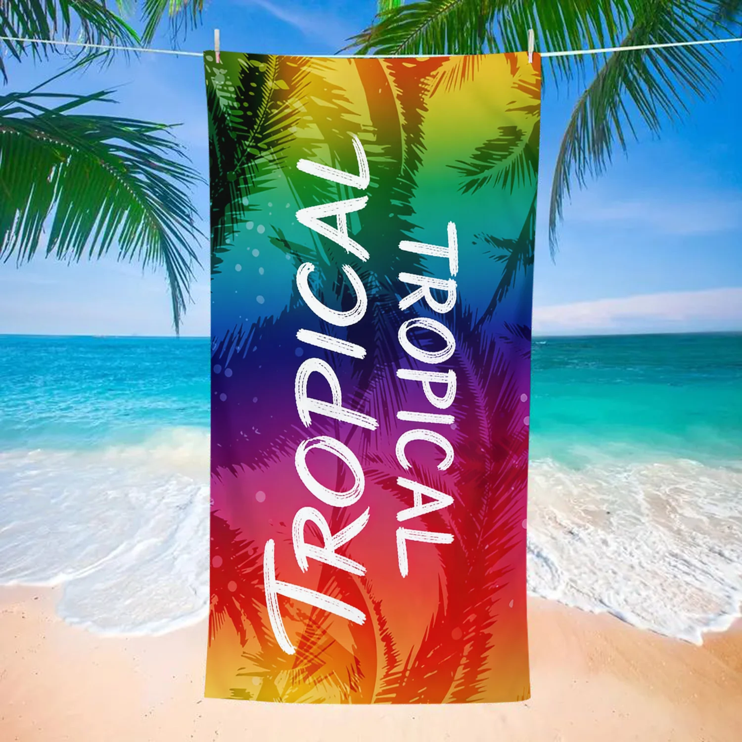 

Oversized Beach Towel - Ultra-soft Microfiber, Highly Absorbent Quick-drying, Vibrant Vintage Graffiti Beach Towel with Ocean