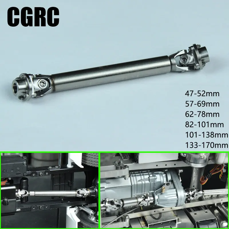 Metal Silver Drive Shaft CVD Tie Rods for 1/14 Tamiya RC Truck Trailer Tipper Scania 770S R620 Benz Actros Volvo MAN Diy Parts