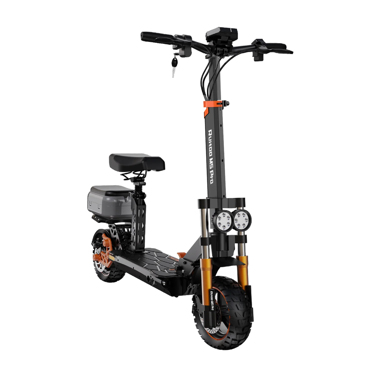 Rebrakey M5Pro Electric Scooter for Adults - High-Speed 35MPH, 50-Mile Range, Folding Kick Scooter with Seat, Off-Road Fat Tires