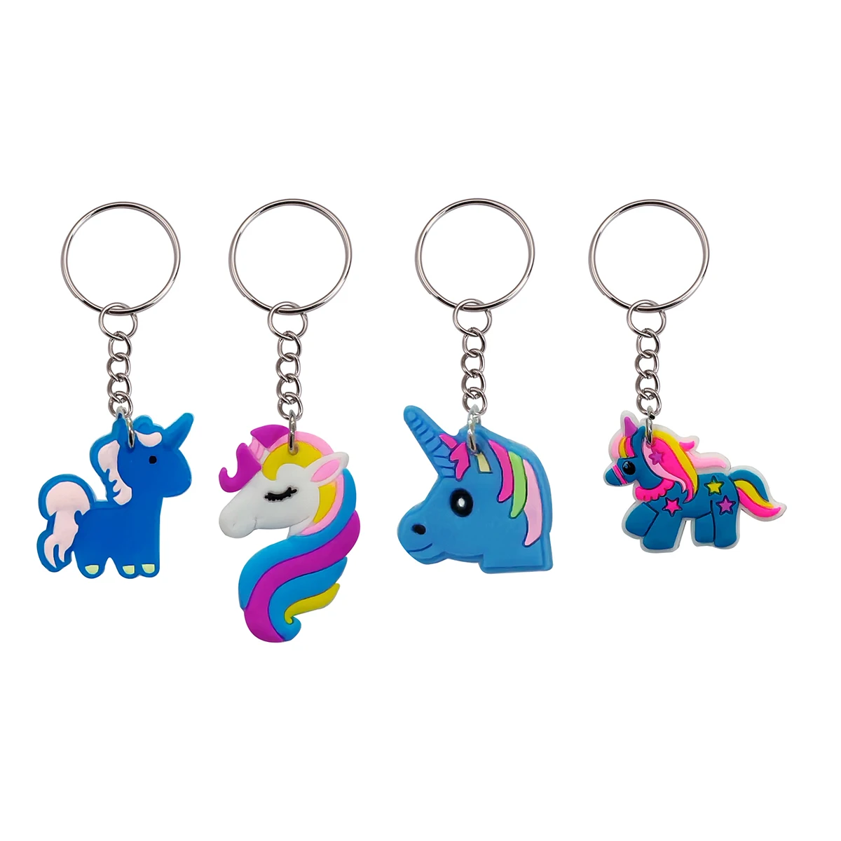 18 Stück niedliche Pferde-Einhorn-Schlüsselanhänger, Cartoon-Tier-Schlüsselringe, modische Dekoration, Accessoires für Geldbörsen und Taschen, ideales Geschenk für Feiertage und Partys – Detail 3
