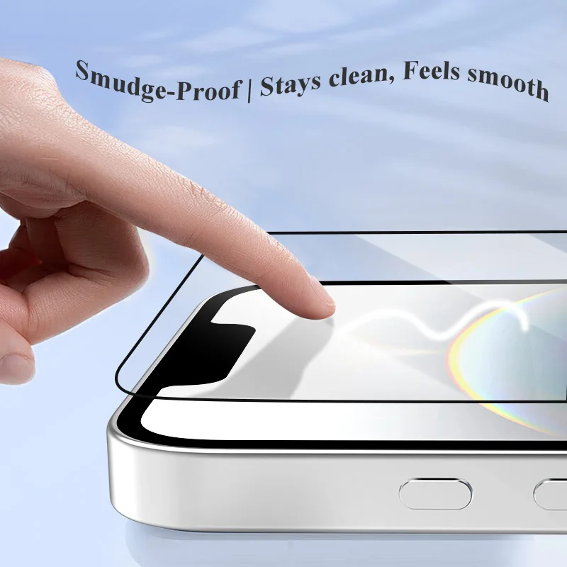 

LeReach CF For iPhone 17e 16e 13 Pro 14 2pcs Dust-Free Seal Tempered Glass Film Thickness Screen Protector For iPhone 13