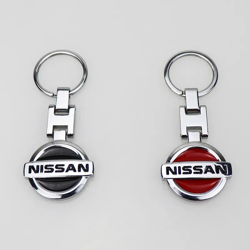 Alloy Car Styling Keychain Key Ring Chain Holder for Nissan X-Trail Xterra Qashqai Sylphy Tiida Almera Logo Auto Accessories