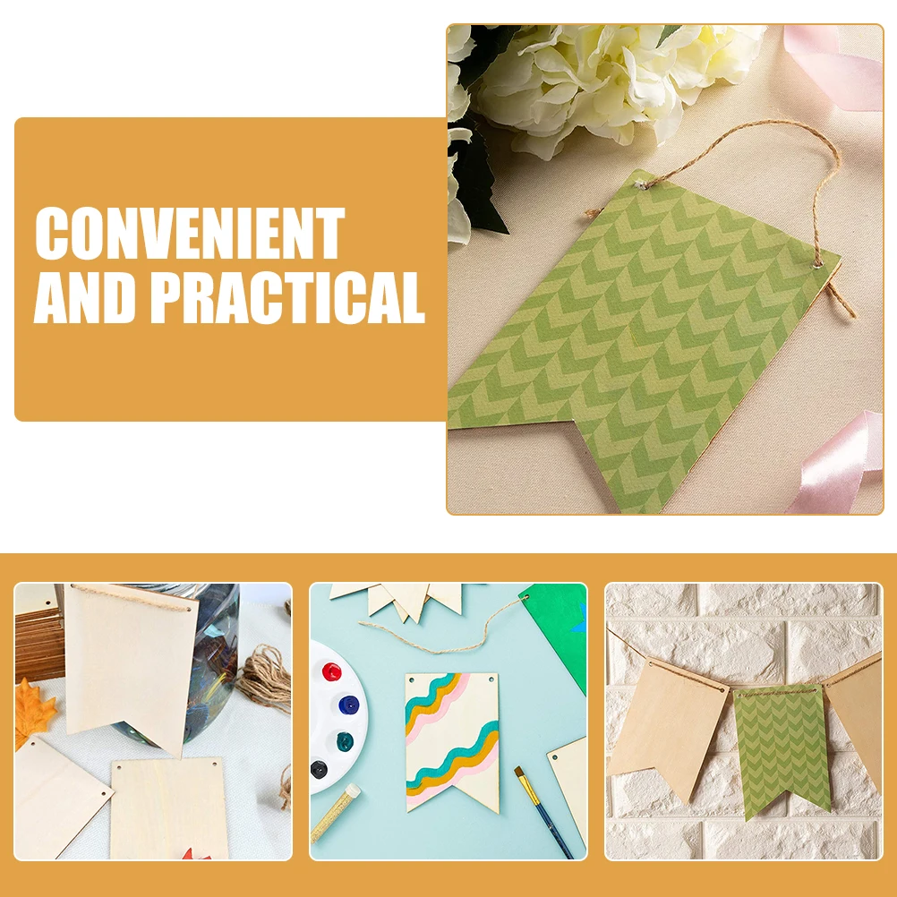 

10Pcs Unfinished Wooden Hanging Signs Blank Wood Boards for DIY Painting Crafts Wedding Cafe Shop Decor Wood Sign