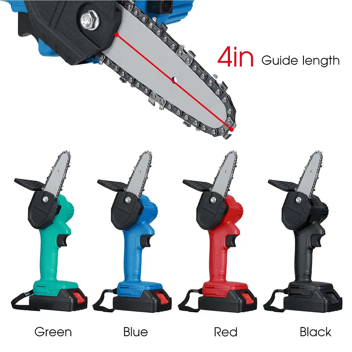 1200W 88VF 4 Inch Cordless Electric Chain Saw Chainsaw Woodworking One-handed Electric Saw for Wood Cutting For Makiita Battery