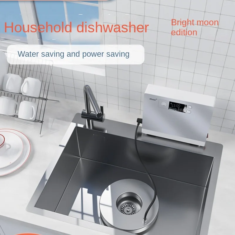 

New Ultrasonic Dishwasher Sink Independent Installation-Free Household Desktop Automatic Small Vegetable Washing Artifact