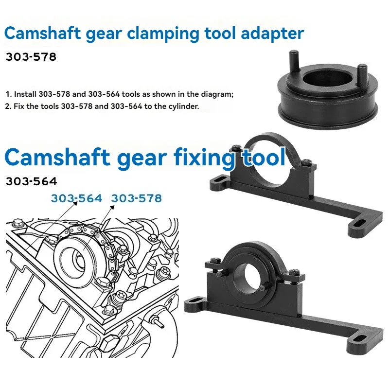 랜드 로버 디스커버리 3 Discover 4 4.0L V6 가솔린 406PN 396PN 엔진 타이밍 특수 도구 세트 용 NewSuit