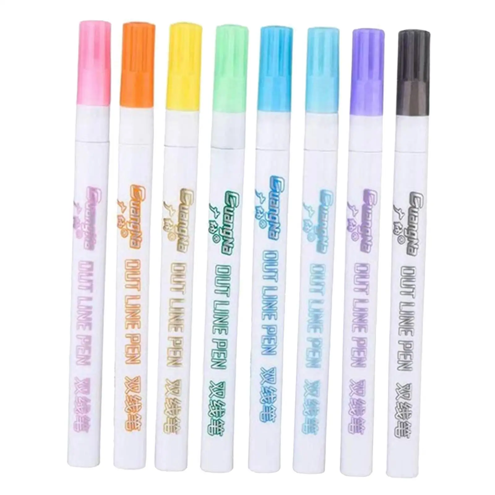 8 /12 Colors Drawing Outline Pen Highlighter Marker, Painting Art
