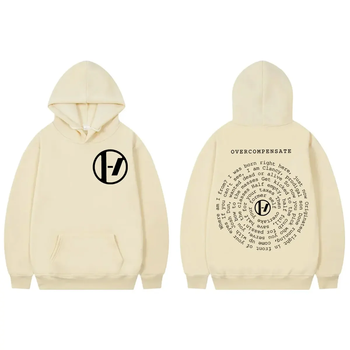 Twenty One Pilots Dubbelzijdige Print Hoodie Mode Casual Oversized Truien Heren Dames Casual Fleece Sweatshirts met lange mouwen