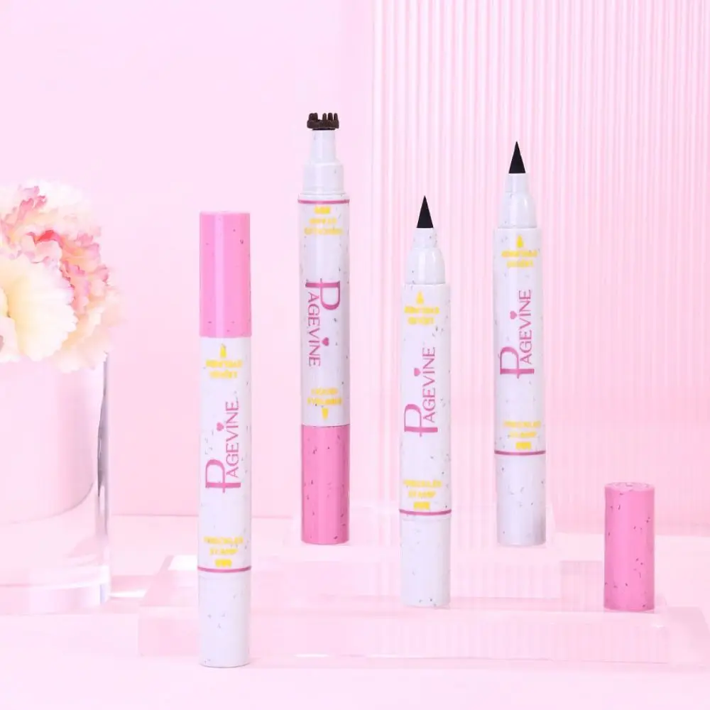 High Quality Waterproof Faux Freckle Stamp Fast-drying Smudge-proof Freckle Pen Double Head Natural Eyeliner