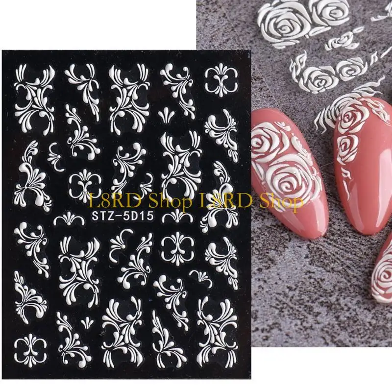 네일 아트 네일 아트 슬라이더 접착제 데칼 매니큐어 매니큐어 매니큐어 장식 아크릴