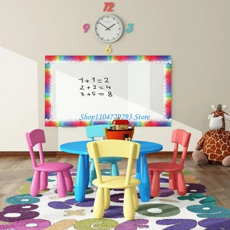 Y2GD ملصقات حدود ملفوفة نابضة بالحياة على شكل قصاصات لتزيين الفصول الدراسية، لوحات الإعلانات، الجدران ذاتية اللصق #3