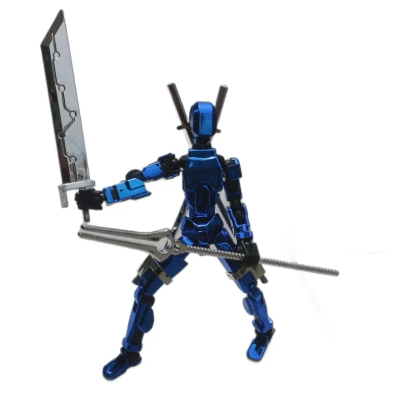 Figura dorada de 13 articulaciones, muñeca simulada móvil articulada, juguete de montaje artesanal, figura de acción impresa en 3D, atracción de animación de parada de movimiento