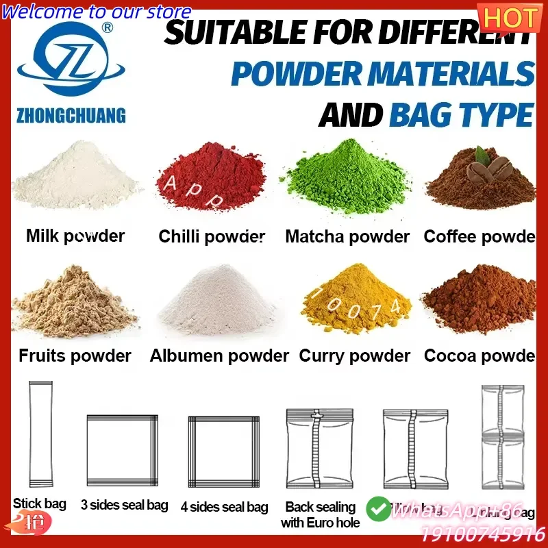 2026Hot Multi-functional Powder Packing Machine Chili Seasoning Powder Spice Powder Small Back Seal Sachet Packaging
