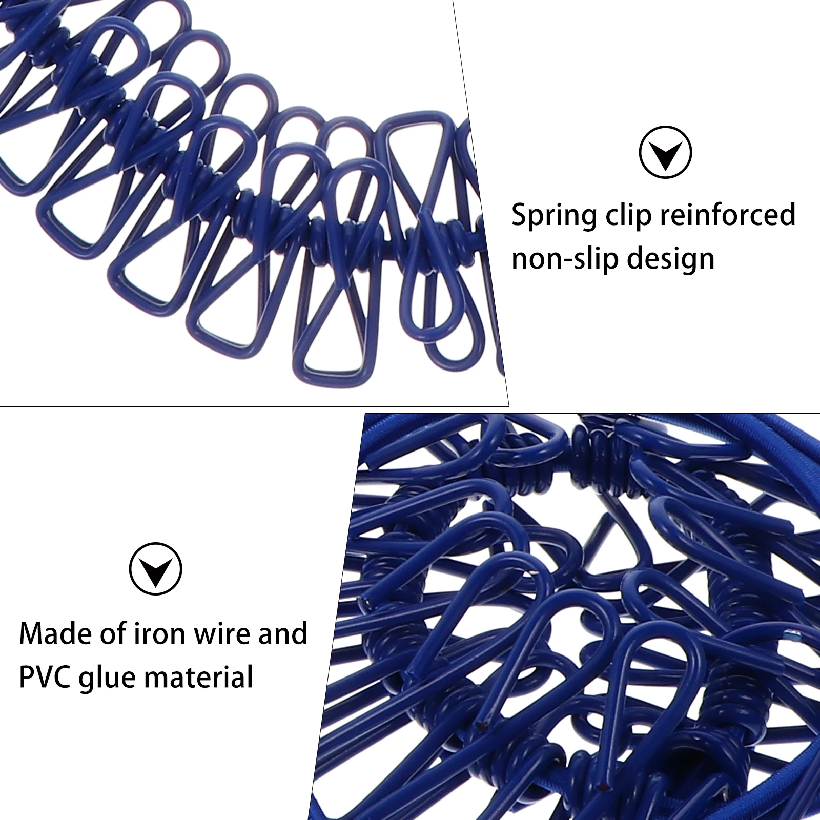 

Elastic Clotheslines for Travel Camping Outdoor Indoor Use Strong Grip Windproof Clamps Drying Ropes Socks Underwear