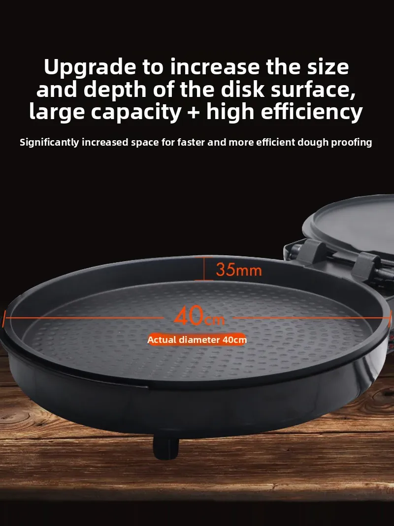 40cm large diameter electric griddle, household double-sided heating non-stick pan, deepened and enlarged frying pan/pancake pan