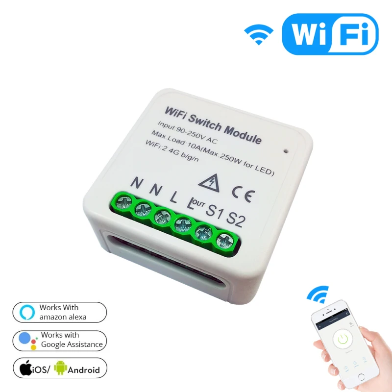 2/5PCS Intelligent Pass-through Device 2500w 95-250v -fi Control Single And Double Control Wireless Control Smart Appliance