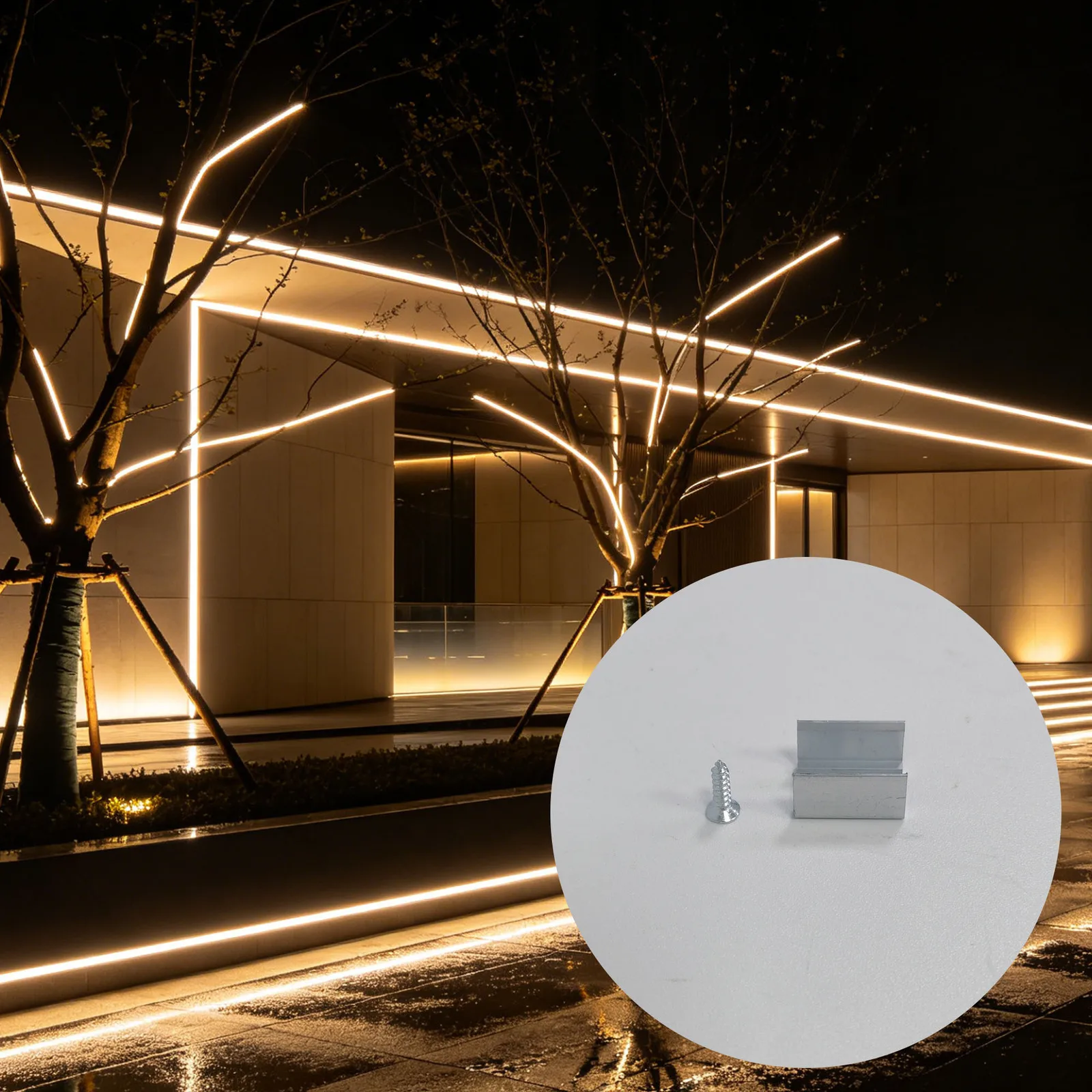 1pc LED Channel Metal Mounting Clips 1.2x1.2cm Silver 6063 Aluminum for Avoid Detachment