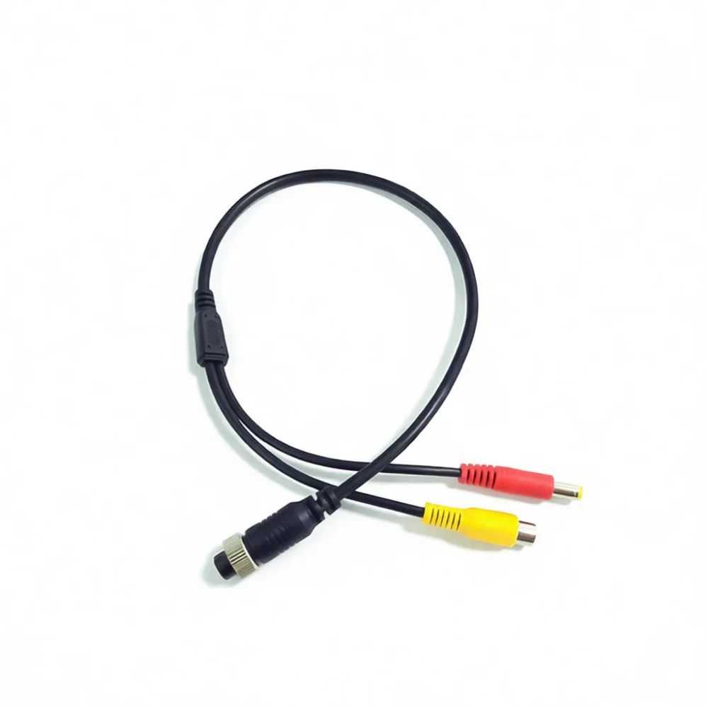 High Stability Aviation Plug To RCA Audio Video Signal Converter Cable Pure Copper Connector For Security CCTV Camera